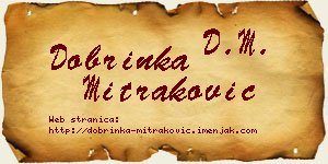 Dobrinka Mitraković vizit kartica